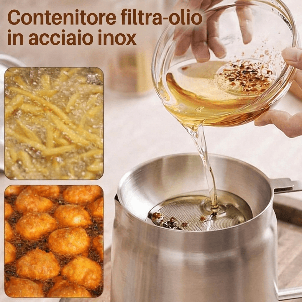 FryPan™ | Friggi in modo più intelligente, con meno spreco di olio.