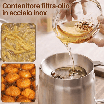 FryPan™ | Friggi in modo più intelligente, con meno spreco di olio.